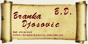 Branka Đošović vizit kartica